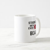 Stronger With Every Beat Heart Coffee Mug (Devant droit)