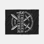 Strongers Together Iron Sharpens Iron Proverbs 27_ Fleece Deken (Voorkant (Horizontaal))