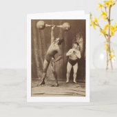 Strongman en Vriend Kaart (Gele Bloem)