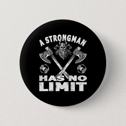 Strongman heeft geen limiet voor krachttraining ronde button 5,7 cm (Voorkant)
