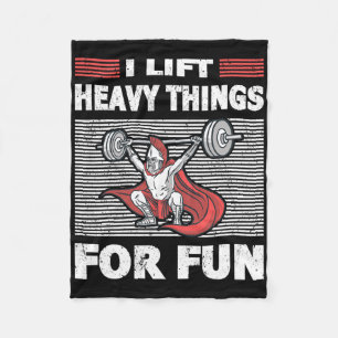 Strongman Outfit Heavy Things voor leuke bodybuild Fleece Deken