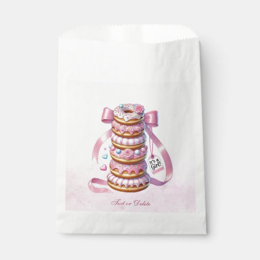 Strooi Donuts Roze Lint Favoriet Tassen Bedankzakje (Voorkant)