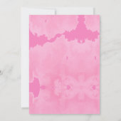 Strooi Donuts Waterverf Roze Baby shower Bedankkaart (Achterkant)