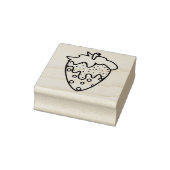 Strooi en chocolade gedipte aardbei 	rubberstempel (Stempel)