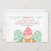 Strooi op de Fun Ice Cream 1e Verjaardag Kaart (Voorkant)