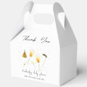 Strooi Sip en zie Champagneglas Baby shower Bedankdoosjes (Achterkant)