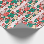 Strooi wat vakantie juichen grappige retro kerst cadeaupapier (Hoek)