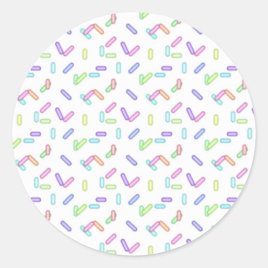 Strooipatroon zoete ronde sticker (Voorkant)