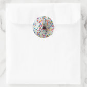 Strooit Donut Ronde Sticker (Tas)