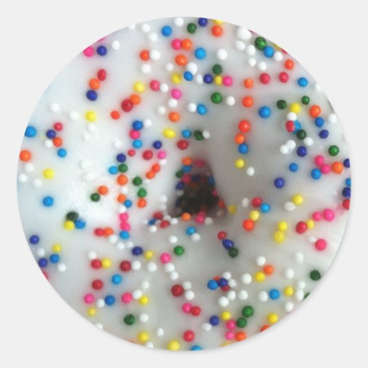 Strooit Donut Ronde Sticker (Voorkant)