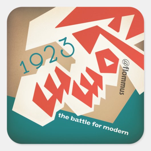 STROOM 1923 VIERKANTE STICKER (Voorkant)