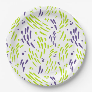 Stroom in Lime Groen en Paarse Papieren Bordje