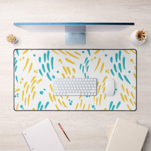 Stroom in Turquoise en Geel Bureaumat