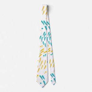 Stroom in Turquoise en Geel Stropdas