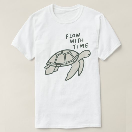 Stroom Met Tijd Schildpad T-shirt (Design voorkant)