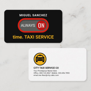 Stroom Schakelaar Aan Tijd Taxi Visitekaartje