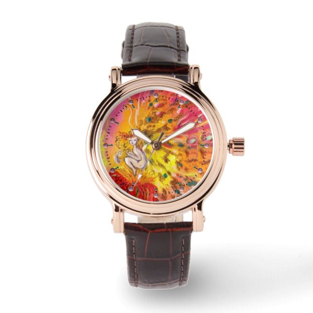 STROOM VAN DAWN Red Yellow Fantasy Horloge (Voorkant)