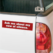 Stroom van stilte bumpersticker (Op Truck)