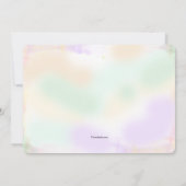 Stroom van waterverf bloemen uitnodiging (Achterkant)