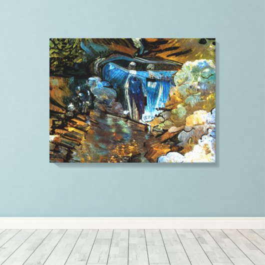 STROOM WATerval Canvas Afdruk (Insitu (Houten vloer))