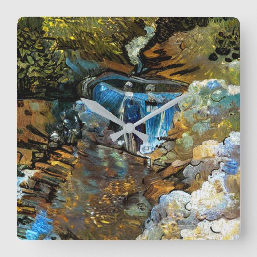 STROOM WATerval Vierkante Klok (Voorkant)