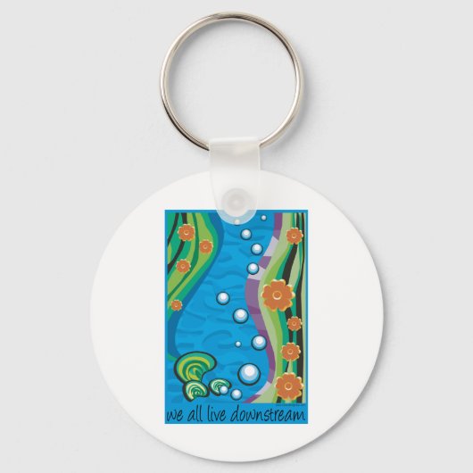 stroomafwaarts sleutelhanger (Voorkant)