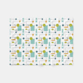 Stroomdiagram Geometrisch Mid Century-patroon Fleece Deken (Voorkant (Horizontaal))