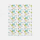 Stroomdiagram Geometrisch Mid Century-patroon Fleece Deken (Voorkant)