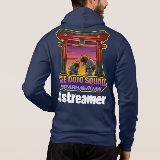 #stroomer Dojo Squad SparhawkGames Unisex hoodie (Achterkant)
