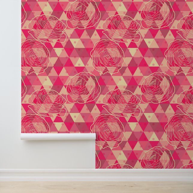 Stroomgeometrisch patroon behang (Applicatie)