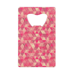 Stroomgeometrisch patroon kredietkaart flessenopener