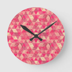 Stroomgeometrisch patroon ronde klok