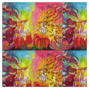 STROOMGEVING VAN DE DWN Red Yellow Fantasy Stof