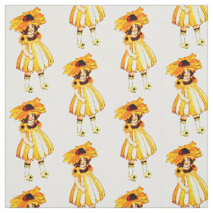 STROOMKINDERPATROON MET ZWART EYED SUSAN FLORAL FA STOF