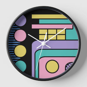 Stroomlijn moderne retro stijl geometrisch ontwerp