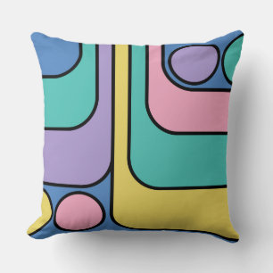 Stroomlijn moderne retro stijl geometrisch ontwerp kussen