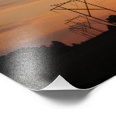 Stroomlijnde zonneset foto afdruk (Hoek)