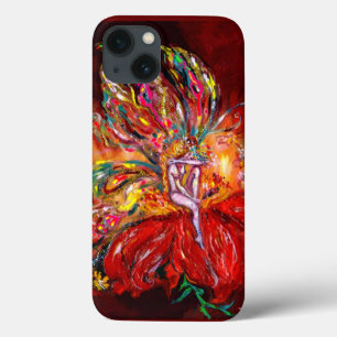 STROOMMELING IN RODE/Fantastische Floral iPhone 13 Hoesje