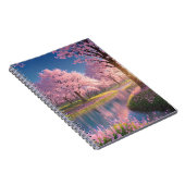 Stroom's Flow in het Sakura-versierde Park Notitieboek (Rechterzijde)