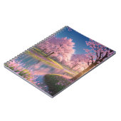 Stroom's Flow in het Sakura-versierde Park Notitieboek (Linkerzijde)