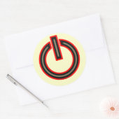 Stroomsymbool Ronde Sticker (Envelop)