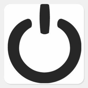 Stroomsymbool Vierkante Sticker