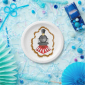  stroomtrein papieren bordje (Feest)