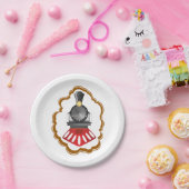  stroomtrein papieren bordje (Feest)