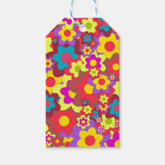 Stroomverbruik 60s hippy cadeaulabel