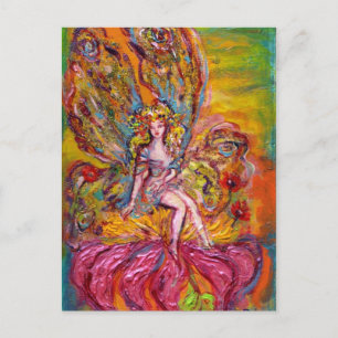 STROOMVRIJHEID OP DE PINK IRIS-fantasie Briefkaart