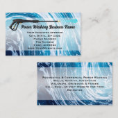 Stroomwasdruk Blauwe golfmeter Visitekaartje (Voorkant / Achterkant)