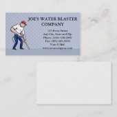 Stroomwasdruk waterblaaswerker visitekaartje (Voorkant / Achterkant)