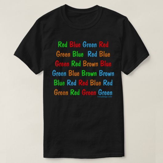 Stroop Test Dark T-shirt (Design voorkant)
