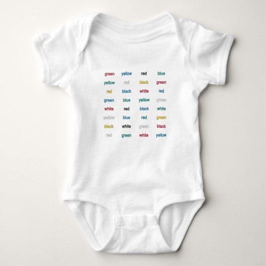 Stroop Test English Romper (Voorkant)